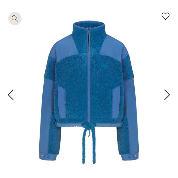 Boxy Zip Up Jacket - Blue - Picture 3 of 3
